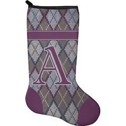 Knit Argyle Holiday Stocking - Single-Sided - Neoprene (Personalized)