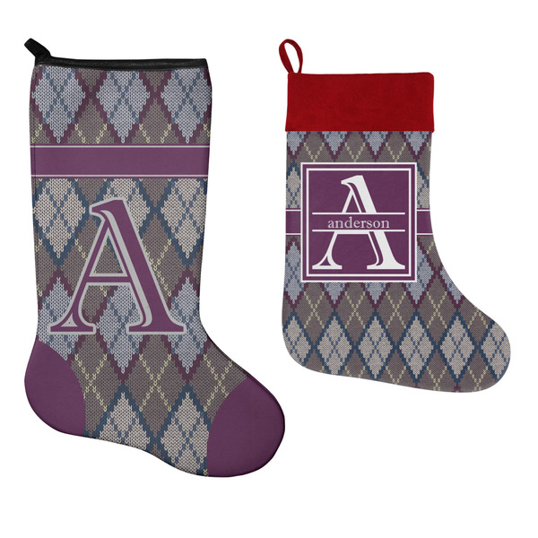 Knit Argyle Stockings - Side by Side compare