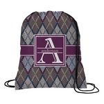 Knit Argyle Drawstring Backpack - Large (Personalized)