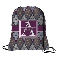 Knit Argyle Drawstring Backpack (Personalized)