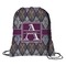Knit Argyle Drawstring Backpack - Small (Personalized)