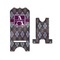 Knit Argyle Stylized Phone Stand - Front & Back - Small