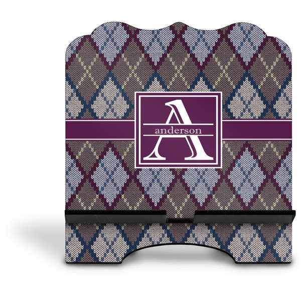 Knit Argyle Stylized Tablet Stand - Front without iPad