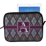 Knit Argyle Tablet Case / Sleeve - Large (Personalized)