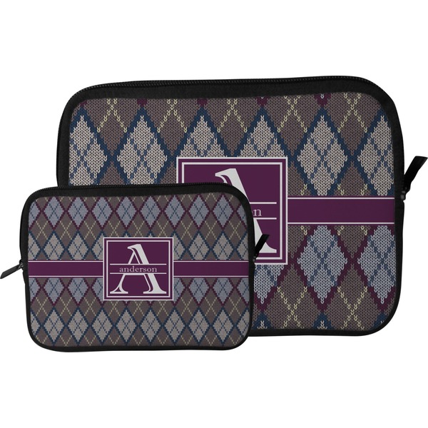 Knit Argyle Tablet Sleeve (Size Comparison)