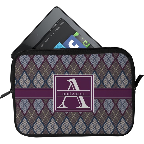Custom Knit Argyle Tablet Case / Sleeve - Small (Personalized)