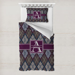 Knit Argyle Toddler Bedding w/ Name and Initial