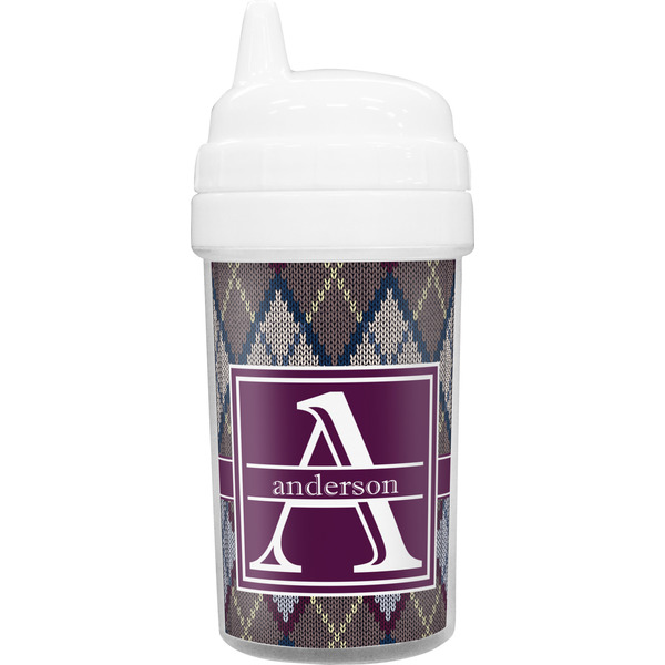 Custom Knit Argyle Sippy Cup (Personalized)