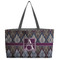 Knit Argyle Beach Totes Bag - w/ Black Handles (Personalized)