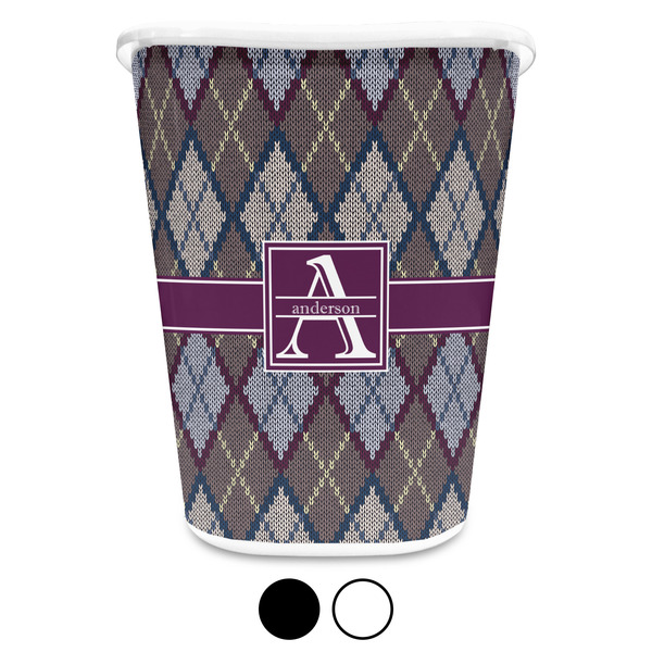 Knit Argyle Trash Can Aggregate