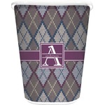 Knit Argyle Waste Basket (Personalized)