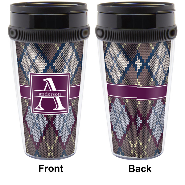 Knit Argyle Travel Mug Approval (Personalized)