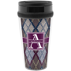 Knit Argyle Acrylic Travel Mug without Handle (Personalized)