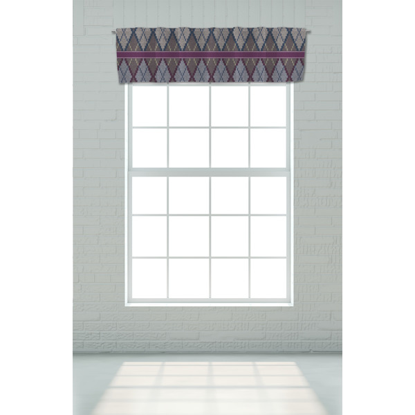 Knit Argyle Valance - On window