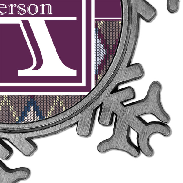 Knit Argyle Vintage Snowflake - Detail