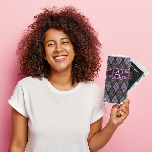 Knit Argyle Vinyl Document Holder - LIFESTYLE