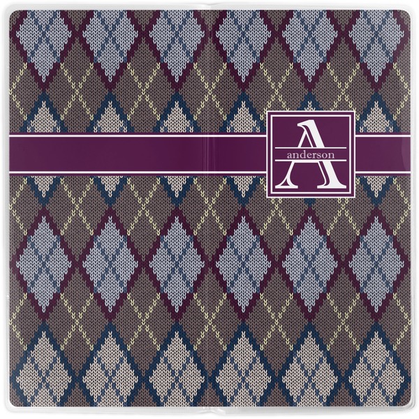 Knit Argyle Vinyl Document Wallet - Apvl