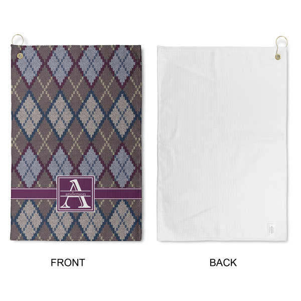 Knit Argyle Waffle Weave Golf Towel - Approval