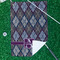 Knit Argyle Waffle Weave Golf Towel - In Context