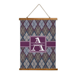 Knit Argyle Wall Hanging Tapestry - Tall (Personalized)