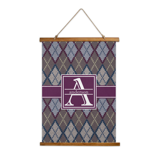 Custom Knit Argyle Wall Hanging Tapestry (Personalized)
