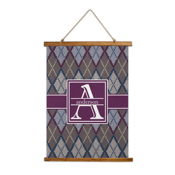 Custom Knit Argyle Wall Hanging Tapestry (Personalized)