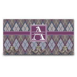 Knit Argyle Wall Mounted Coat Rack (Personalized)