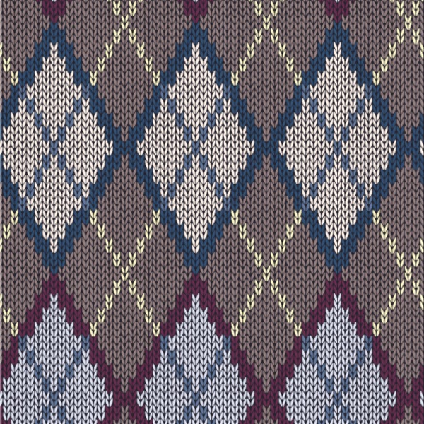 Custom Knit Argyle Wallpaper & Surface Covering (Water Activated 24"x 24" Sample)