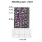 Knit Argyle Washable Indoor Area Rugs - Size Chart