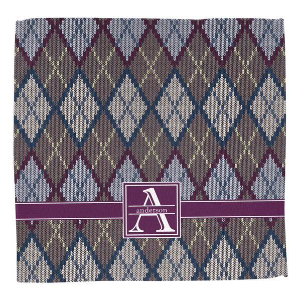 Knit Argyle Washcloth - Front - No Soap