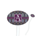 Knit Argyle Oval Stir Sticks (Personalized)