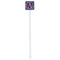 Knit Argyle White Plastic Stir Stick - Single Sided - Square - Single Stick