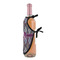 Knit Argyle Wine Bottle Apron - DETAIL WITH CLIP ON NECK