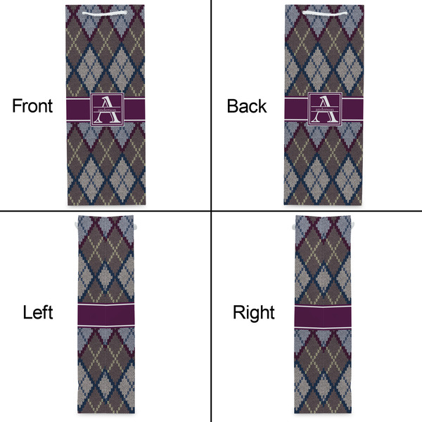 Knit Argyle Wine Gift Bag - Gloss - Approval
