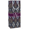 Knit Argyle Wine Gift Bag - Gloss - Main
