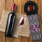 Knit Argyle Wine Tote Bag - FLATLAY