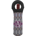Knit Argyle Wine Tote Bag (Personalized)