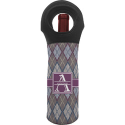 Knit Argyle Wine Tote Bag (Personalized)