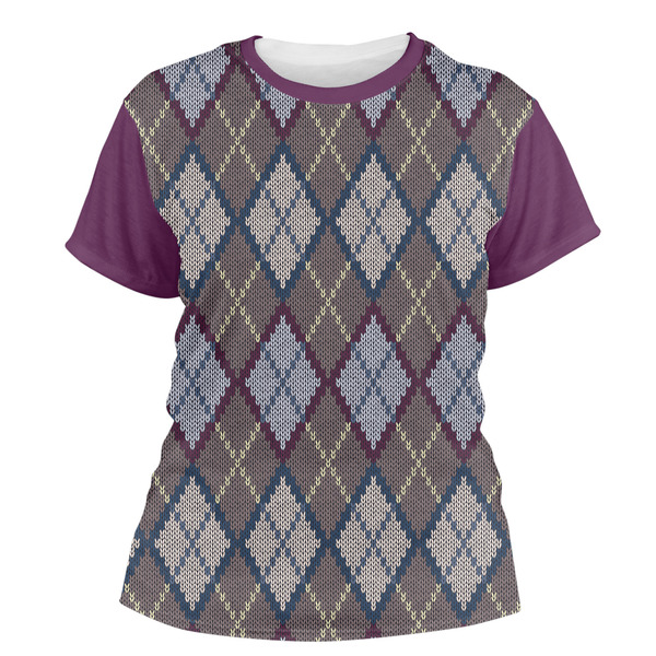 Custom Knit Argyle Women's Crew T-Shirt - X Large