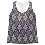 Knit Argyle Womens Racerback Tank Top - 2X Large