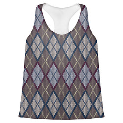 Knit Argyle Womens Racerback Tank Top - X Large