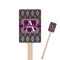 Knit Argyle Rectangle Wooden Stir Sticks (Personalized)