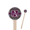 Knit Argyle Wooden 6" Stir Stick - Round - Closeup