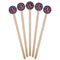 Knit Argyle Wooden 6" Stir Stick - Round - Fan View