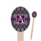Knit Argyle Wooden Food Pick - Oval - Closeup