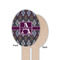 Knit Argyle Wooden Food Pick - Oval - Single Sided - Front & Back