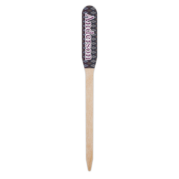 Knit Argyle Wooden Food Pick - Paddle - Single Pick
