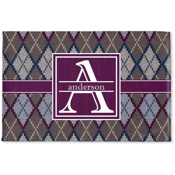 Custom Knit Argyle Woven Mat (Personalized)