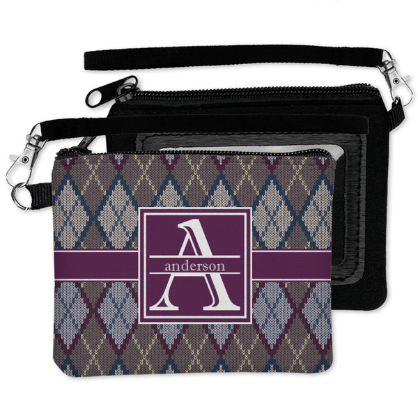 Knit Argyle Wristlet ID Cases - MAIN