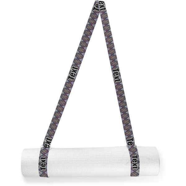 Custom Knit Argyle Yoga Mat Strap (Personalized)